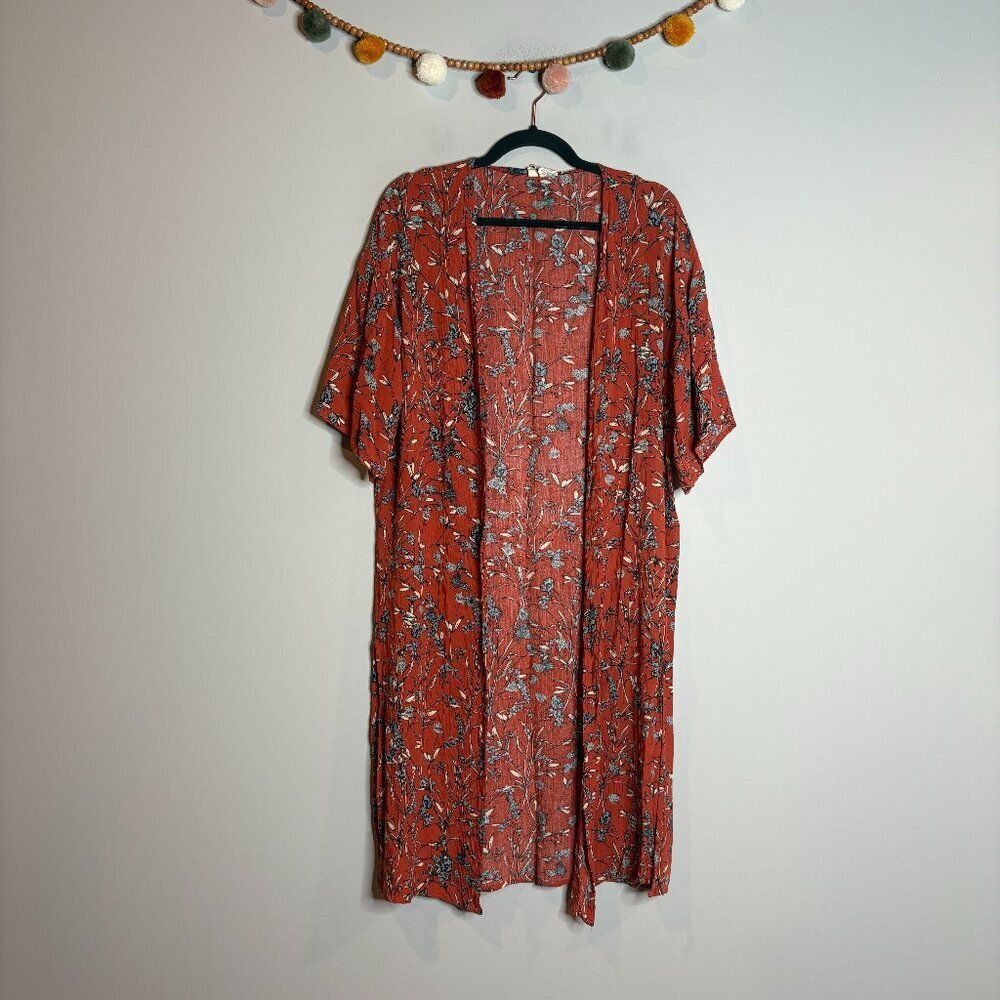 🔆 Sky & Sparrow floral long kimono top
